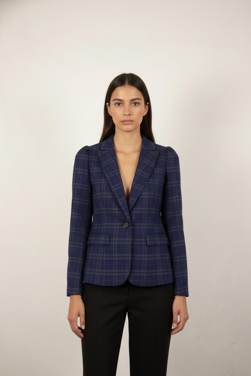 Blazer Bleu à Carreaux - Taille S/36
