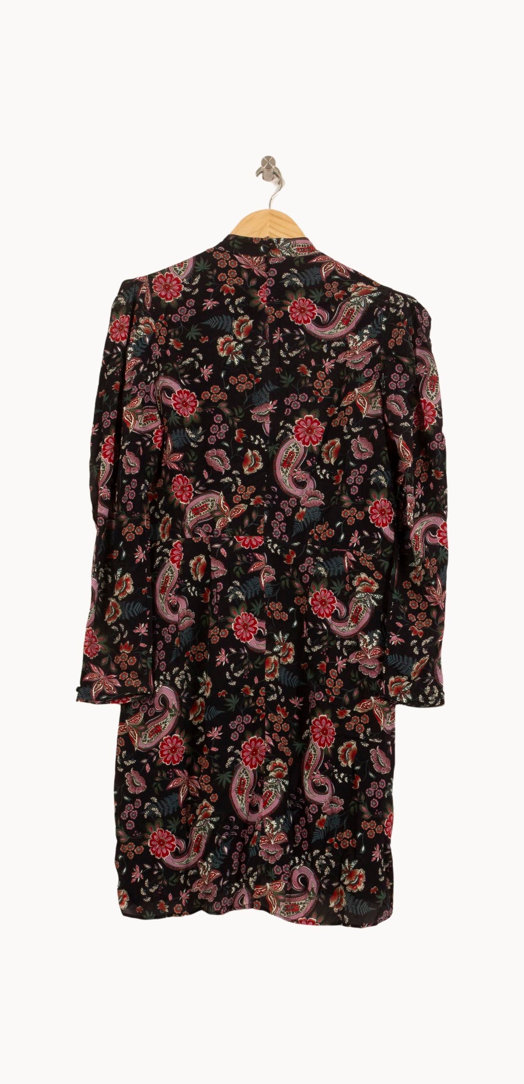 Robe Fleurie Noire et Rose - Taille M/38 de la marque Bérénice | PARAD63729 - Vendu par Paradigme - Image 4