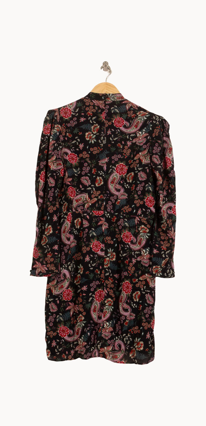 Robe Fleurie Noire et Rose - Taille M/38 de la marque Bérénice | PARAD63729 - Vendu par Paradigme - Image 4