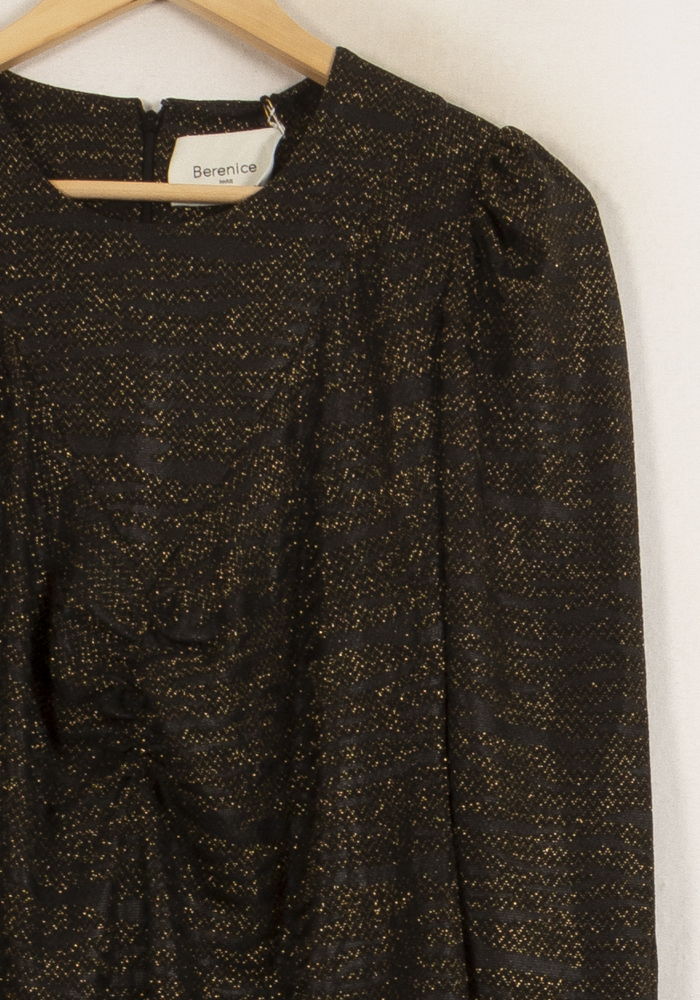 Robe Courte Noire et Dorée - Taille S/36 de la marque Bérénice | PARAD63732 - Vendu par Paradigme - Image 3
