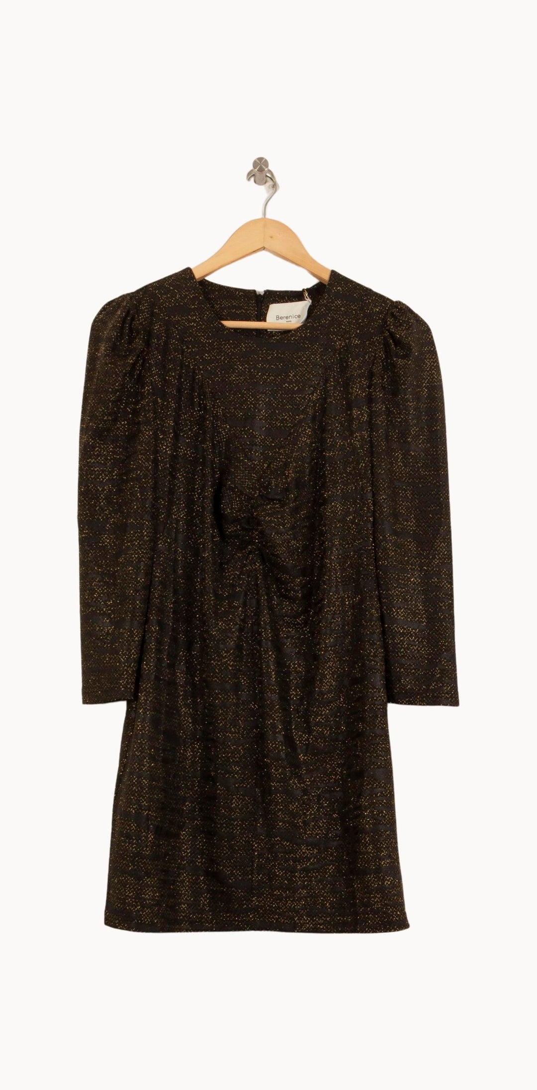 Robe Courte Noire et Dorée - Taille S/36 de la marque Bérénice | PARAD63732 - Vendu par Paradigme - Image 2