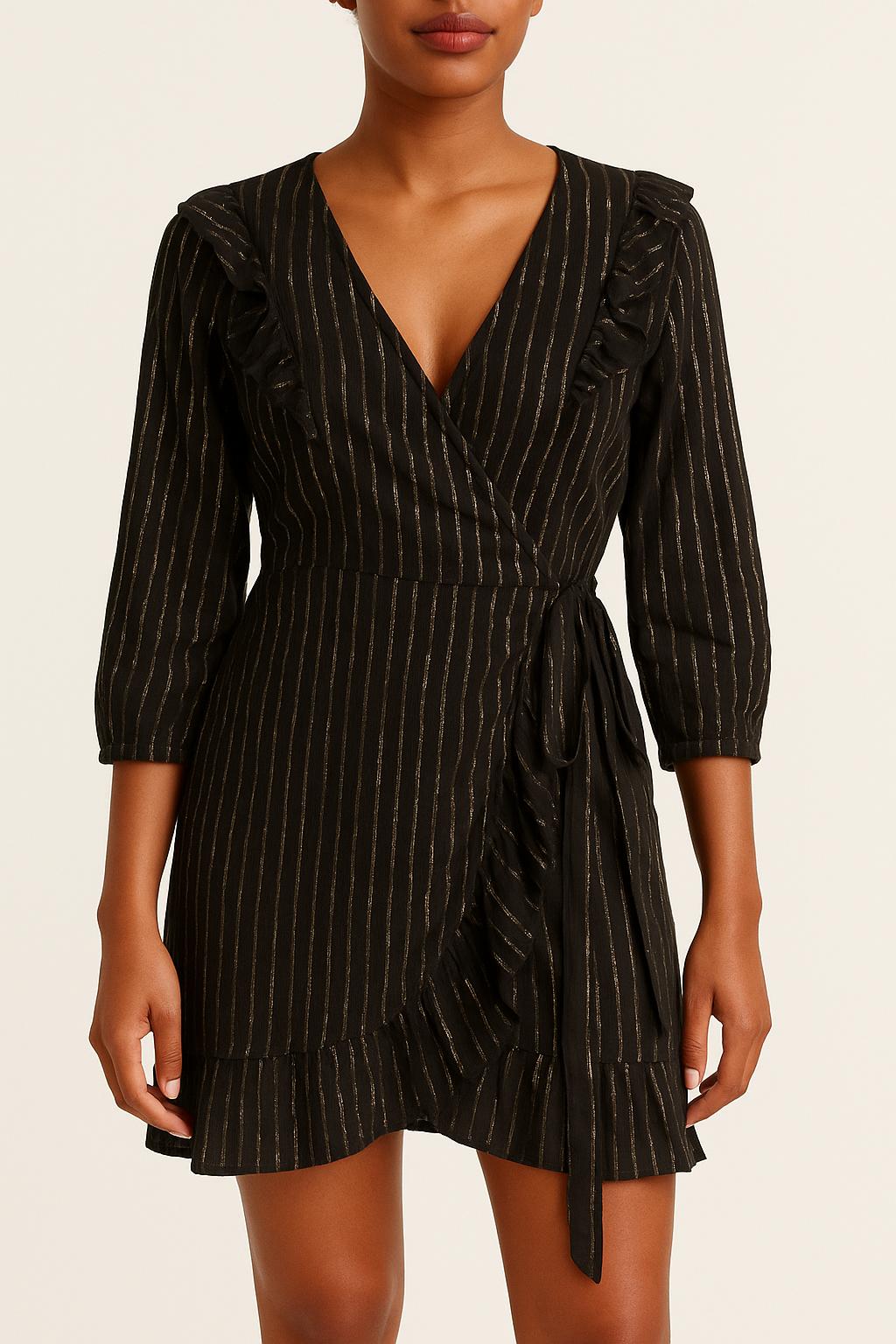 Robe Portefeuille Noire - Taille XS/34 de la marque Bérénice | PARAD63740 - Vendu par Paradigme - Image 1