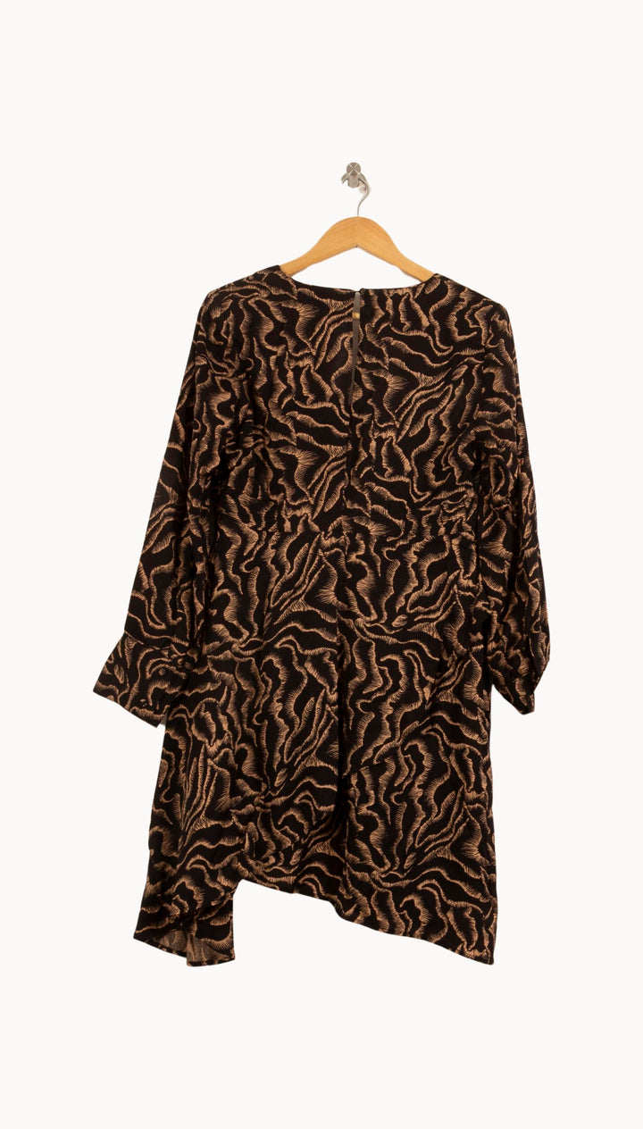 Robe Courte Marron et Noire - Taille S/36 de la marque Bérénice | PARAD63746 - Vendu par Paradigme - Image 4