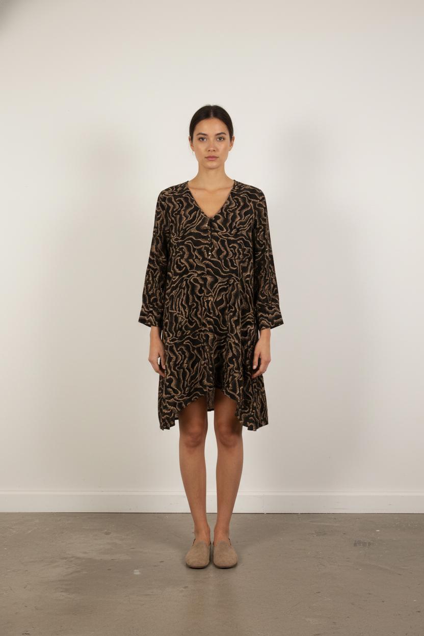 Robe Courte Marron et Noire - Taille S/36