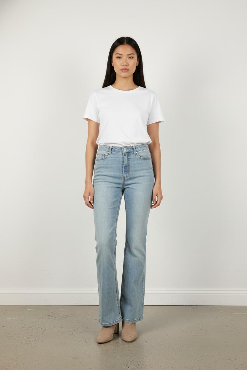 Jean Évasé Bleu - Taille S/36