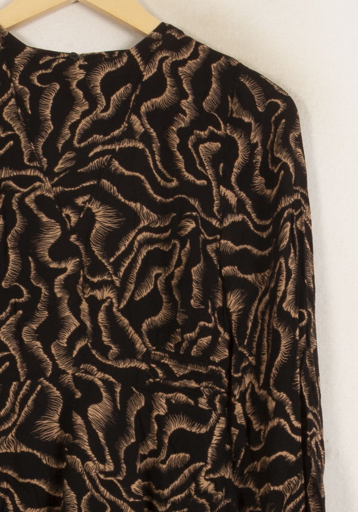 Robe Courte Marron et Noire - Taille S/36 de la marque Bérénice | PARAD63748 - Vendu par Paradigme - Image 3