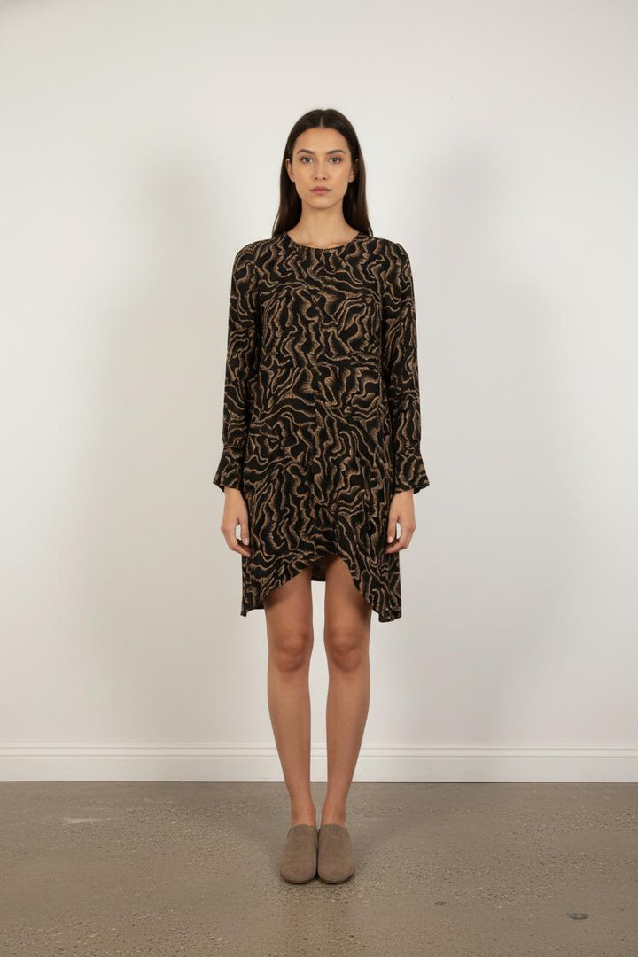 Robe Courte Marron et Noire - Taille S/36