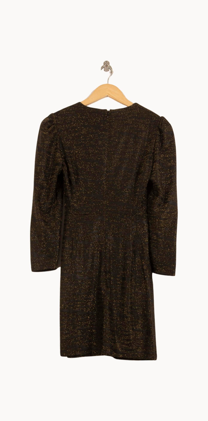 Robe Courte Noire et Dorée - Taille S/36 de la marque Bérénice | PARAD63749 - Vendu par Paradigme - Image 4