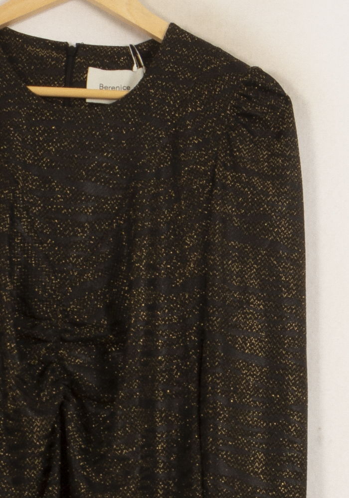 Robe Courte Noire et Dorée - Taille S/36 de la marque Bérénice | PARAD63749 - Vendu par Paradigme - Image 3