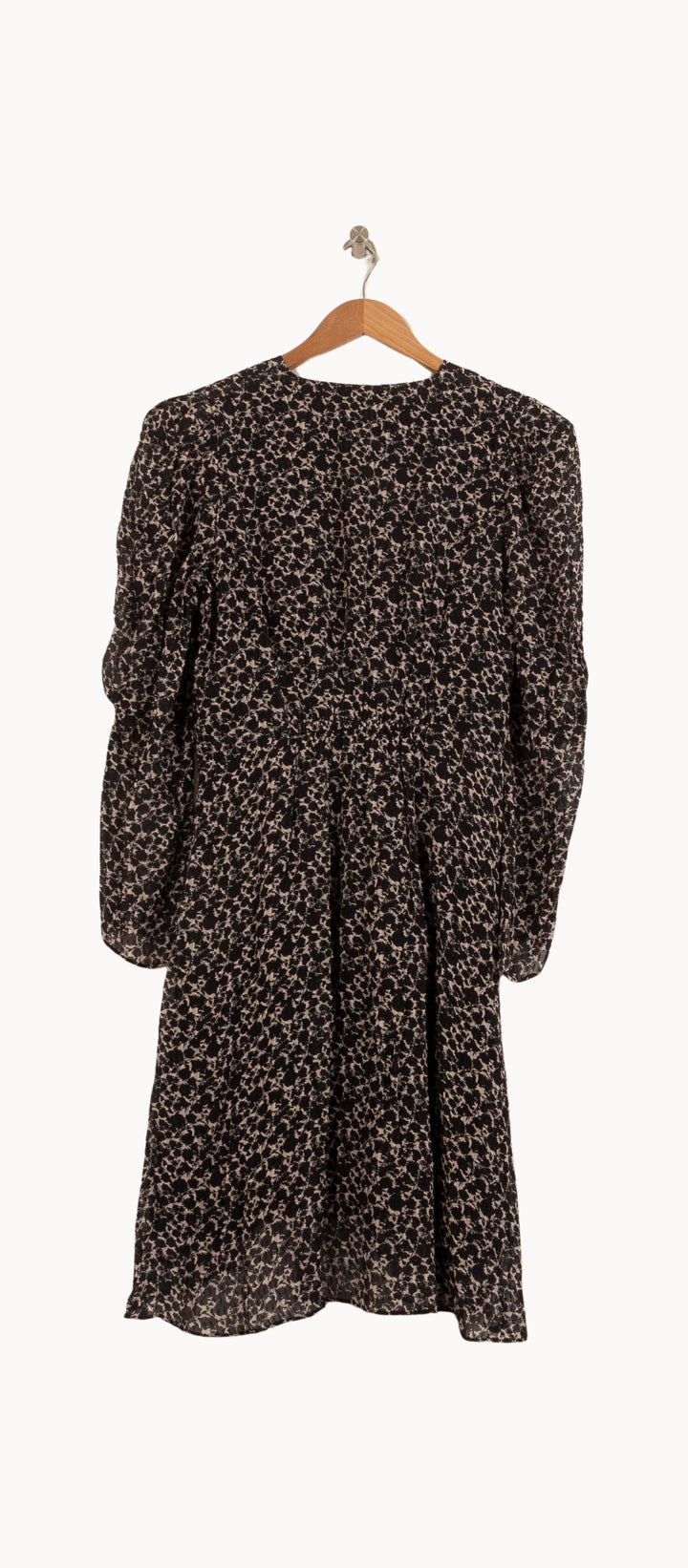 Robe Fleurie Noire et Beige - Taille S/36 de la marque Bérénice | PARAD63750 - Vendu par Paradigme - Image 4