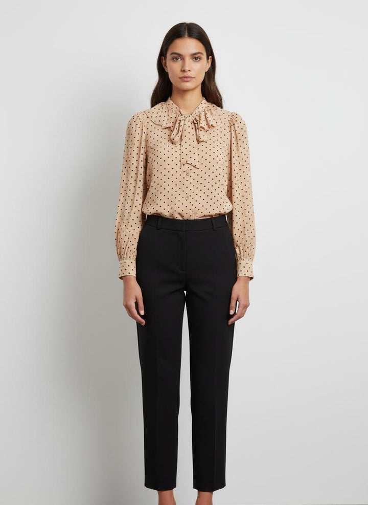 Chemise Rose à Pois Noirs - Taille S/36