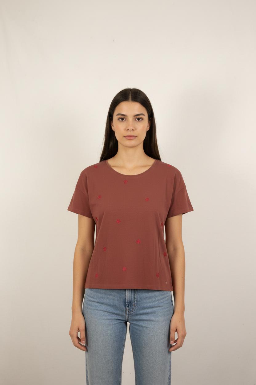 Tee-shirt Marron - Taille S/36