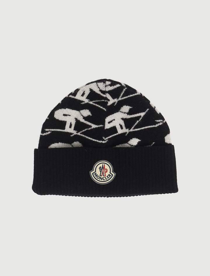 Bonnet Noir et Blanc - Taille T.U. de la marque Moncler | PARAD63790 - Vendu par Paradigme - Image 1