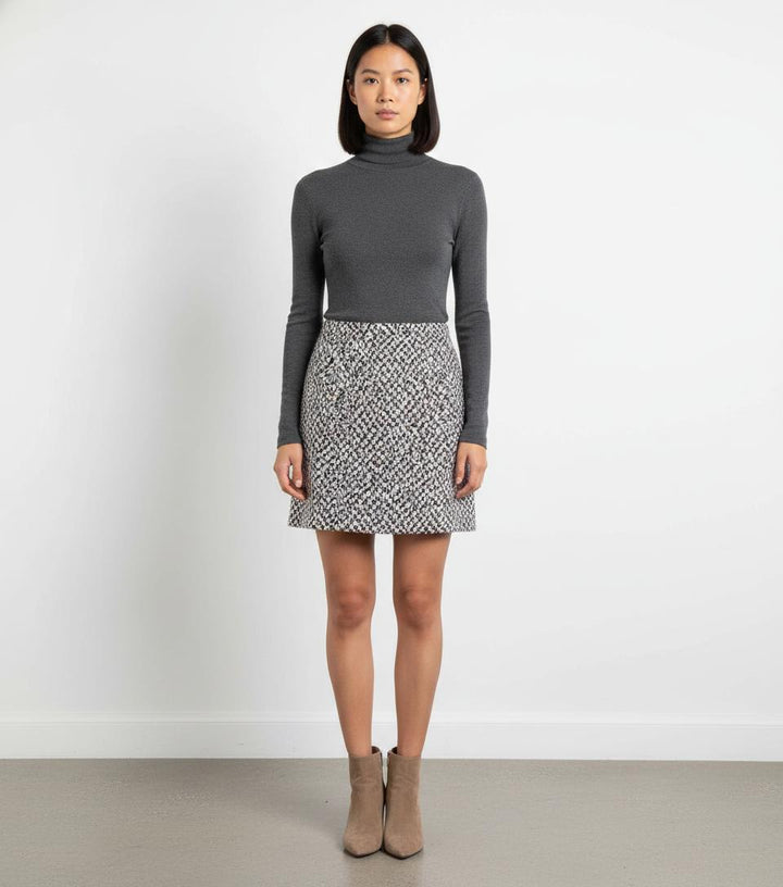 Jupe Courte Blanche et Noire - Taille M/38