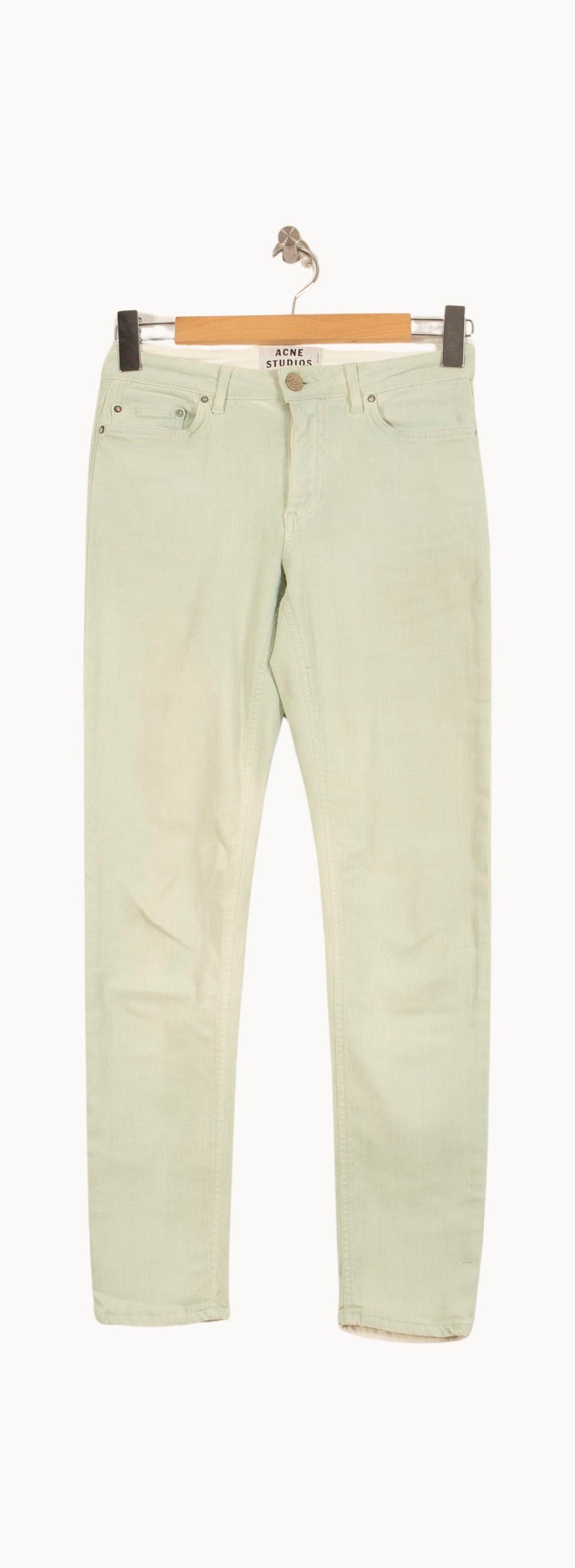 Jean Slim Blanc - Taille S/36 de la marque Acne Studios | PARAD63819 - Vendu par Paradigme - Image 2