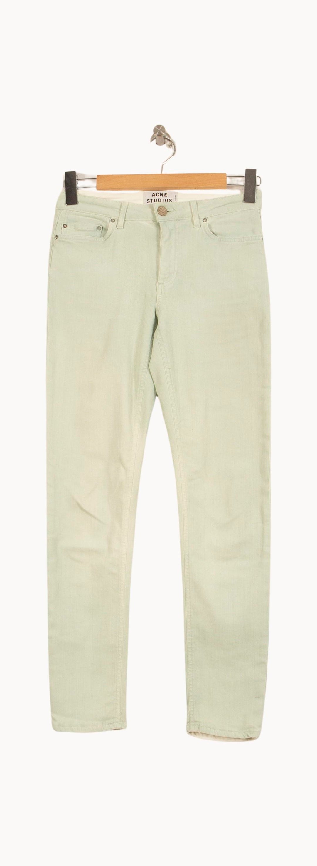 Jean Slim Blanc - Taille S/36 de la marque Acne Studios | PARAD63819 - Vendu par Paradigme - Image 2