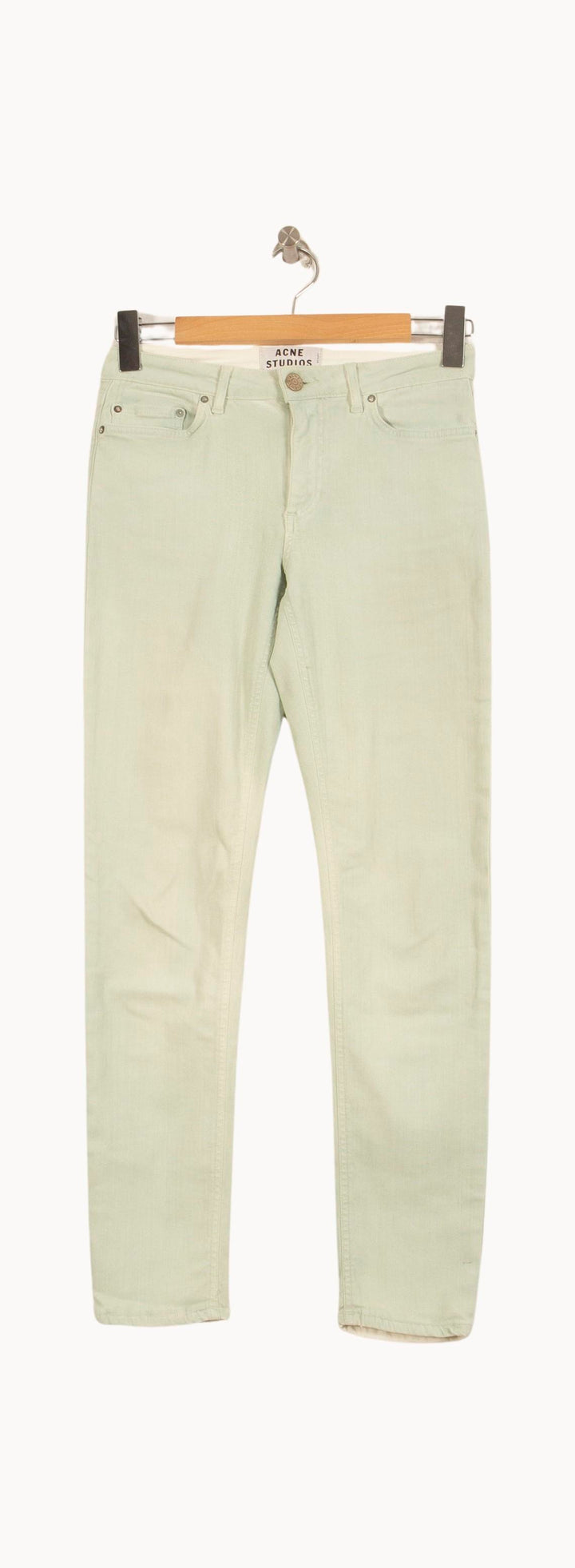 Jean Slim Blanc - Taille S/36 de la marque Acne Studios | PARAD63819 - Vendu par Paradigme - Image 2