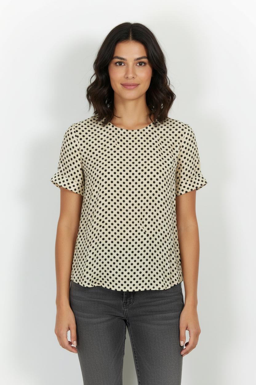 Blouse Beige et Noire - Taille M/38 de la marque Bimba y Lola | PARAD63824 - Vendu par Paradigme - Image 1