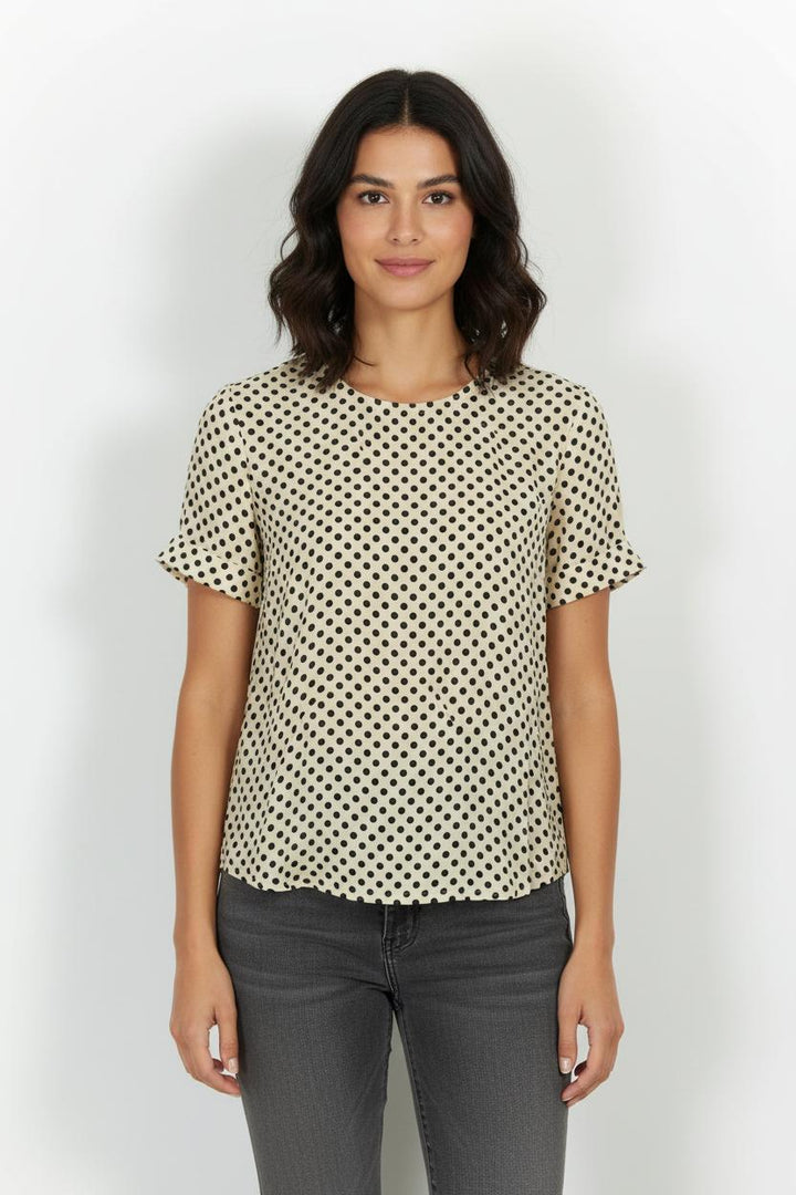 Blouse Beige et Noire - Taille M/38 de la marque Bimba y Lola | PARAD63824 - Vendu par Paradigme - Image 1