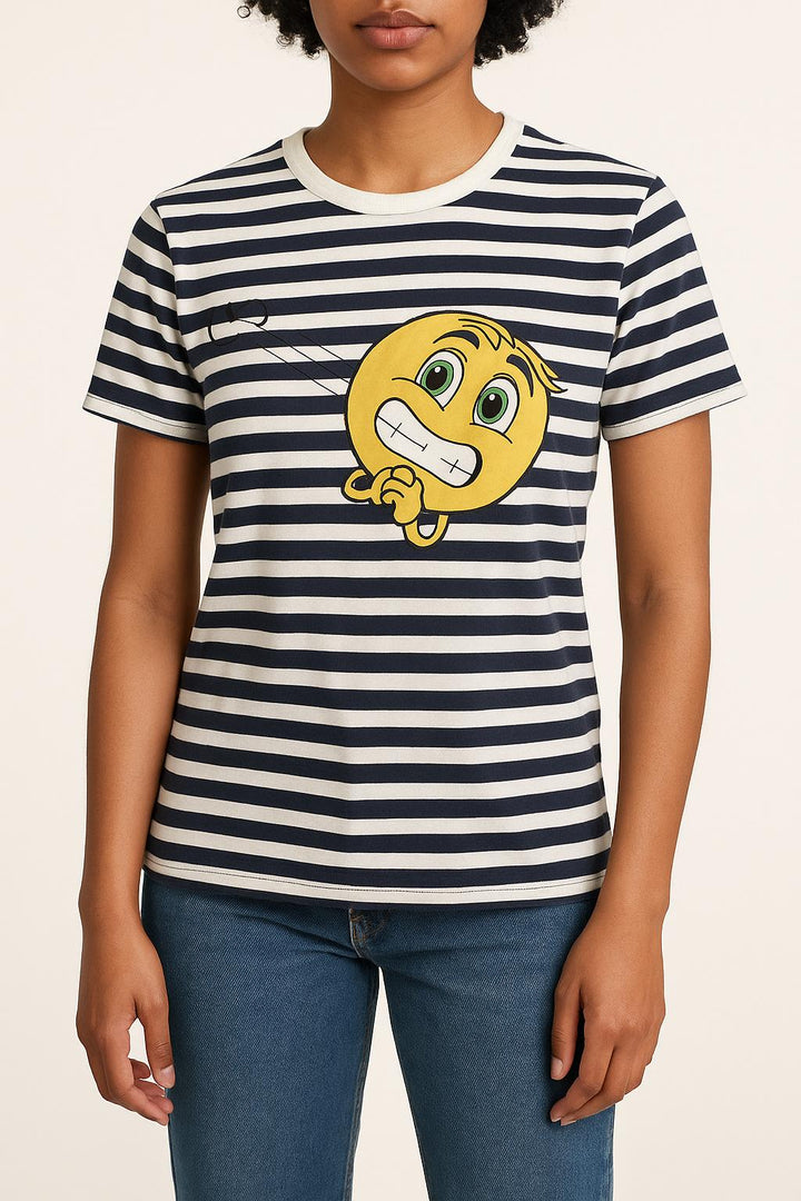 Tee-shirt Rayé Bleu Marine et Blanc - Taille S/36 de la marque Paul & Joe Sister | PARAD63859 - Vendu par Paradigme - Image 1