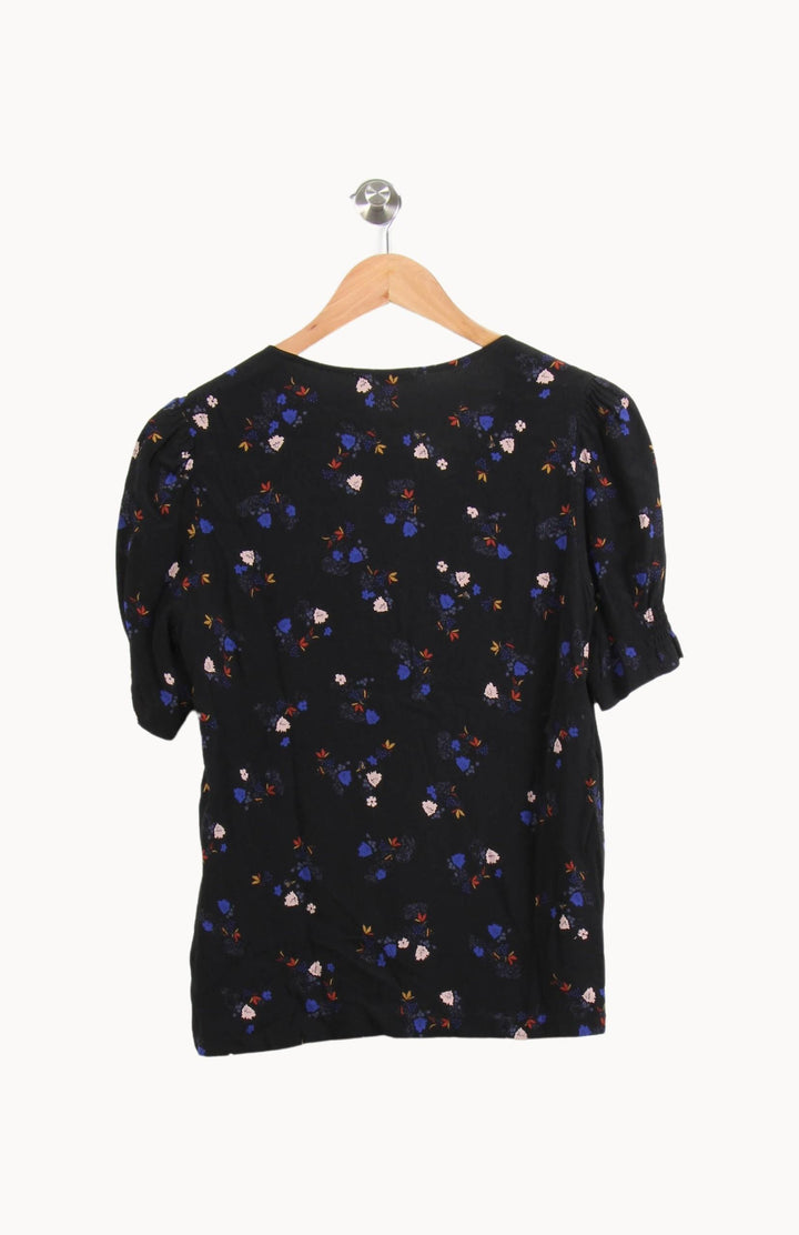 Blouse Noire et Fleurie - Taille L/40 de la marque Sessùn | PARAD63863 - Vendu par Paradigme - Image 4