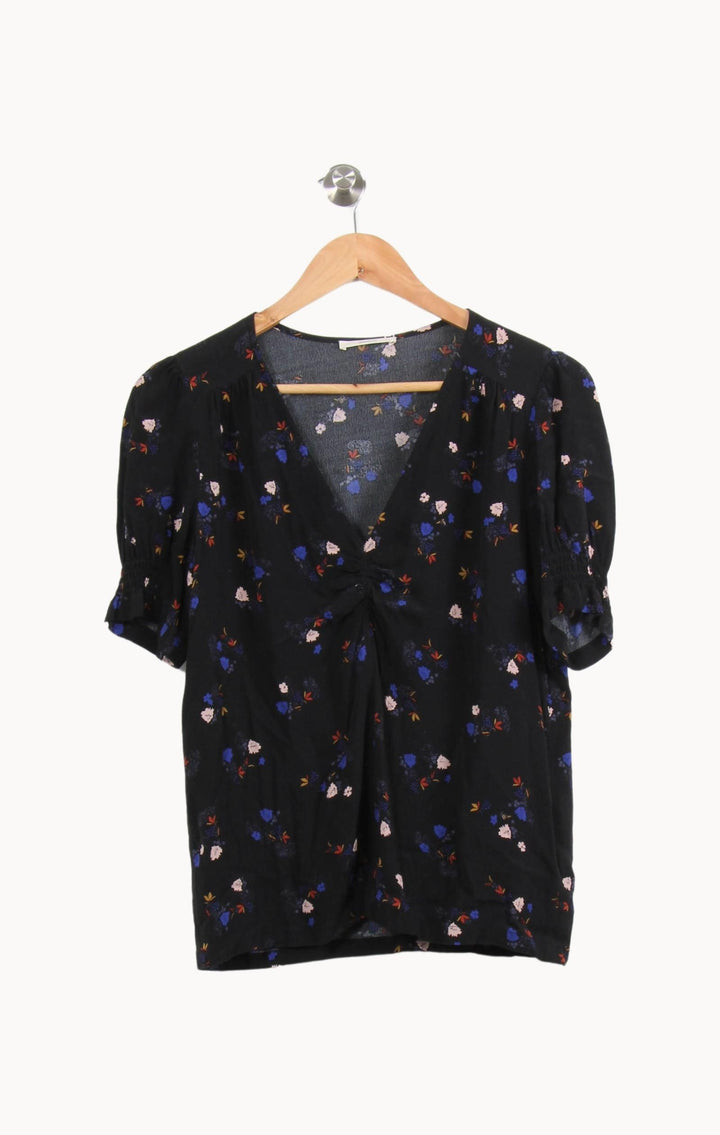 Blouse Noire et Fleurie - Taille L/40 de la marque Sessùn | PARAD63863 - Vendu par Paradigme - Image 2