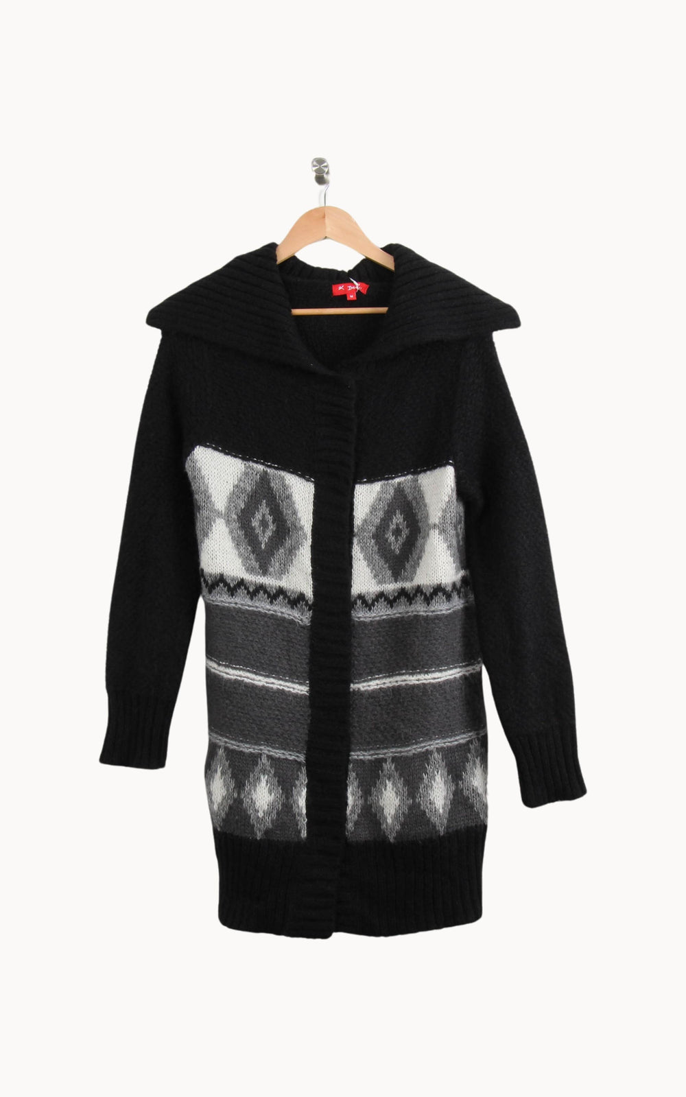Cardigan Noir et Gris - Taille M/38 de la marque Derhy | PARAD63865 - Vendu par Paradigme - Image 2