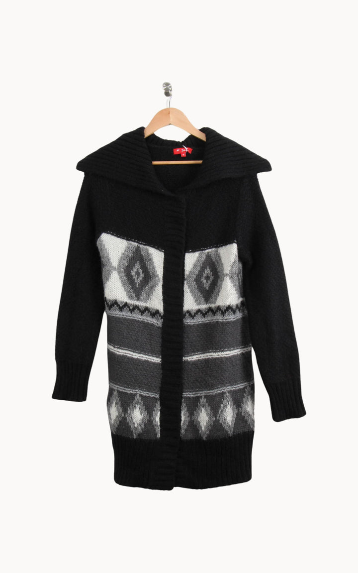 Cardigan Noir et Gris - Taille M/38 de la marque Derhy | PARAD63865 - Vendu par Paradigme - Image 2