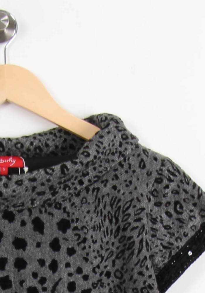 Robe Droite Grise et Noire - Taille S/36 de la marque Derhy | PARAD63866 - Vendu par Paradigme - Image 3
