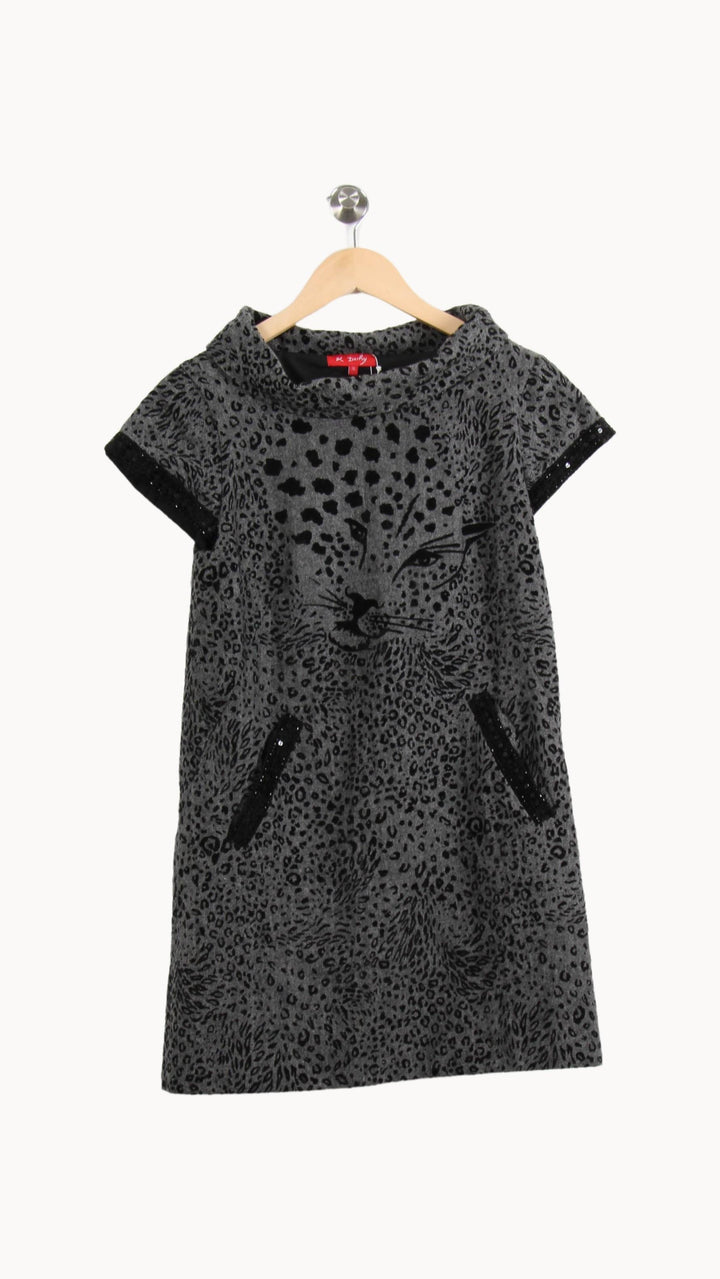 Robe Droite Grise et Noire - Taille S/36 de la marque Derhy | PARAD63866 - Vendu par Paradigme - Image 2