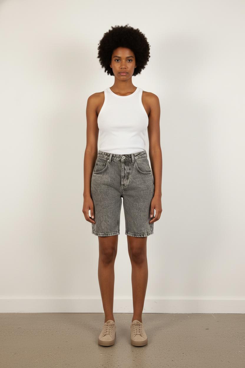 Short en Jean Gris - Taille XS/34