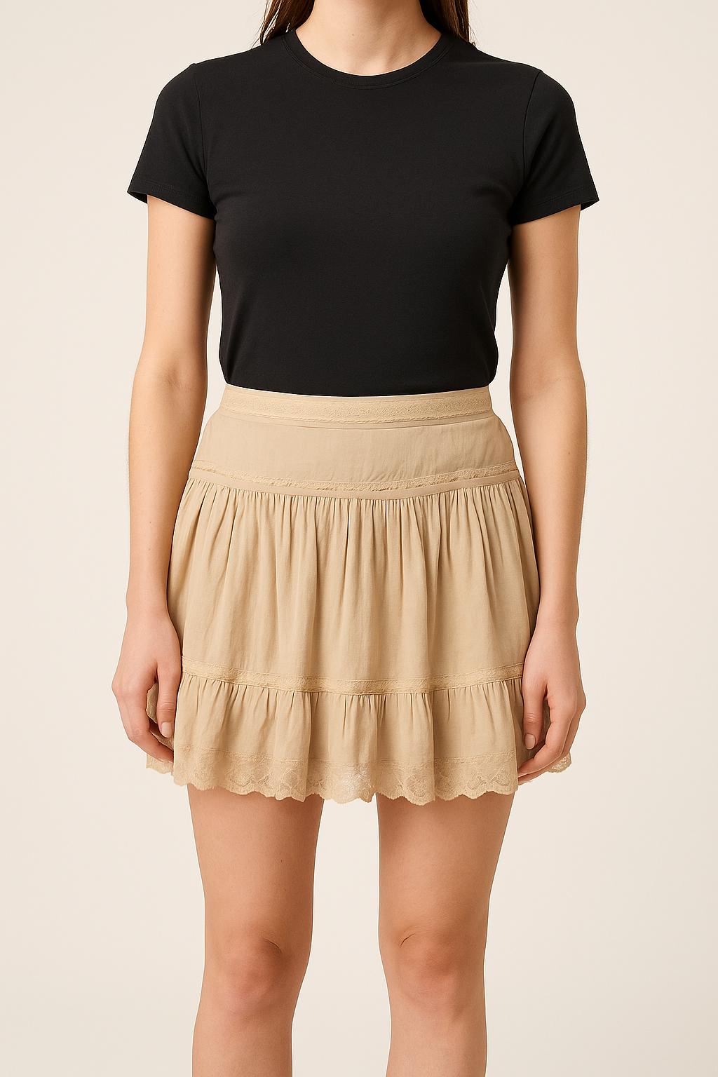 Jupe Courte Beige - Taille M/38 de la marque Sandro | PARAD63897 - Vendu par Paradigme - Image 1