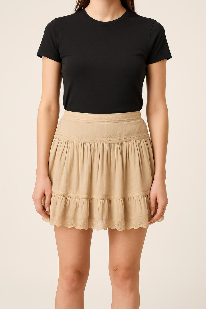 Jupe Courte Beige - Taille M/38 de la marque Sandro | PARAD63897 - Vendu par Paradigme - Image 1