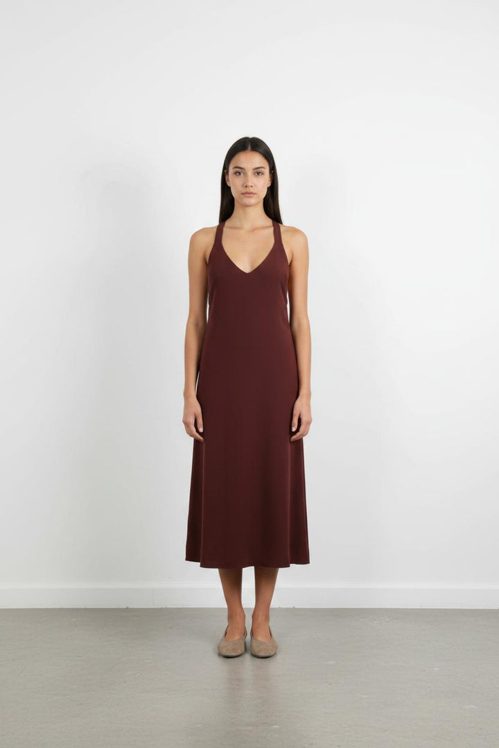 Robe Midi Marron - Taille XS/34