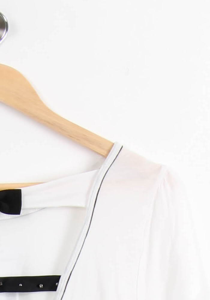 T-shirt Blanc et Noir - Taille L/40 de la marque IKKS | PARAD63931 - Vendu par Paradigme - Image 3