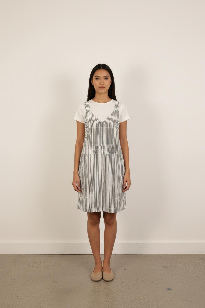 Robe Salopette Bleue et Blanche - Taille M/38