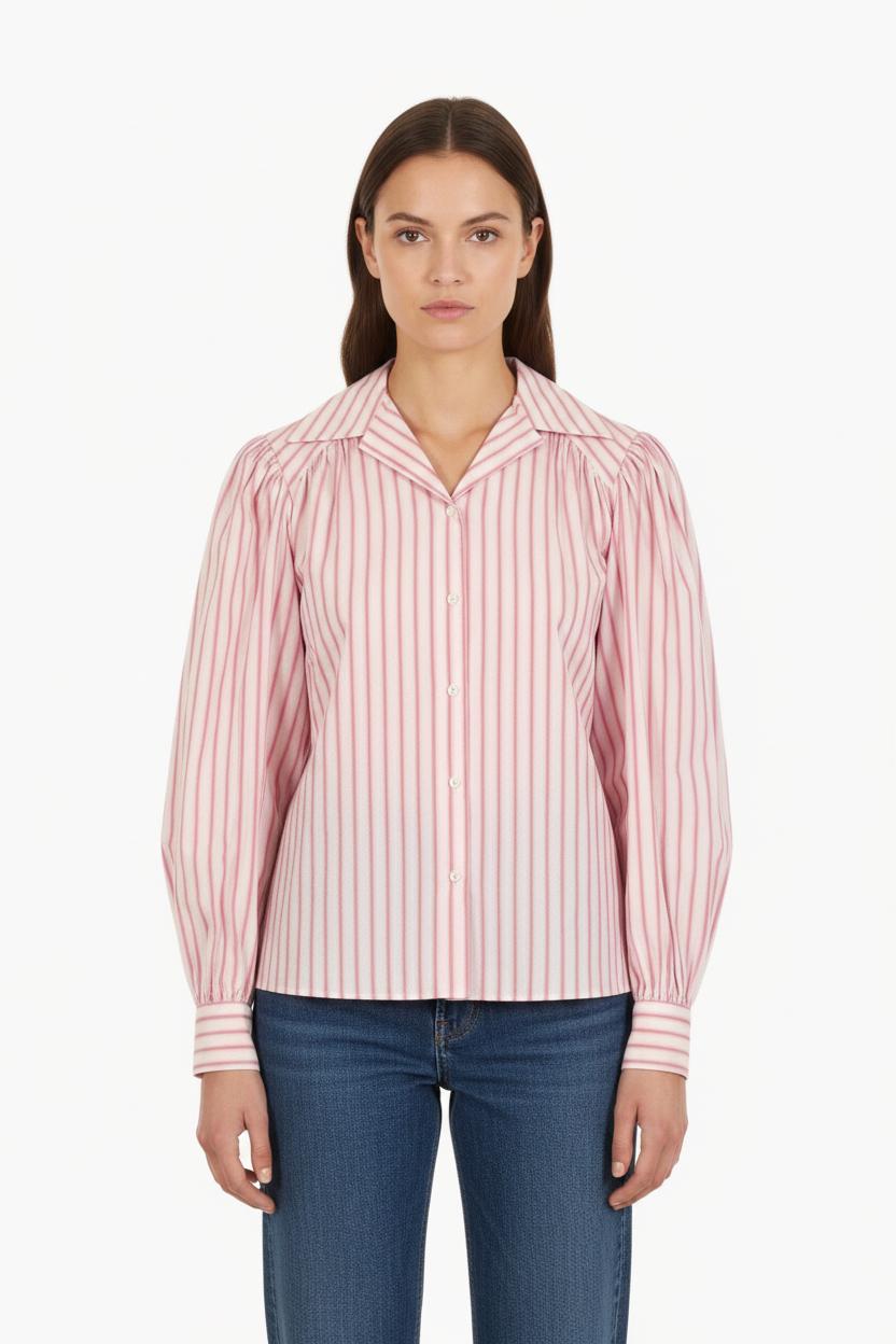 Chemise Rayée Rose et Blanche - Taille XS/34