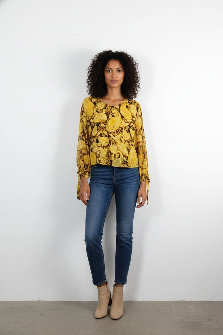Blouse Jaune et Noire - Taille S/36