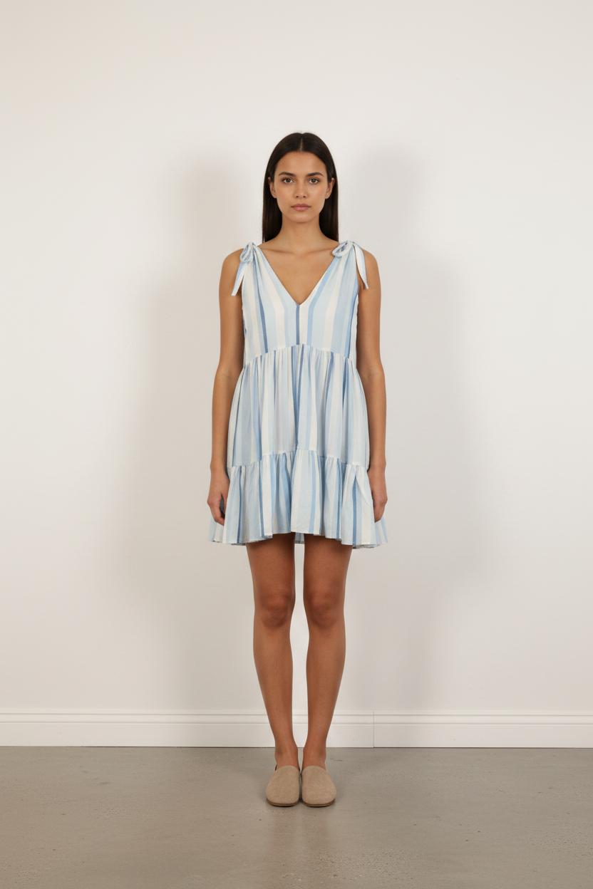 Robe Courte Bleu et Blanc - Taille M/38