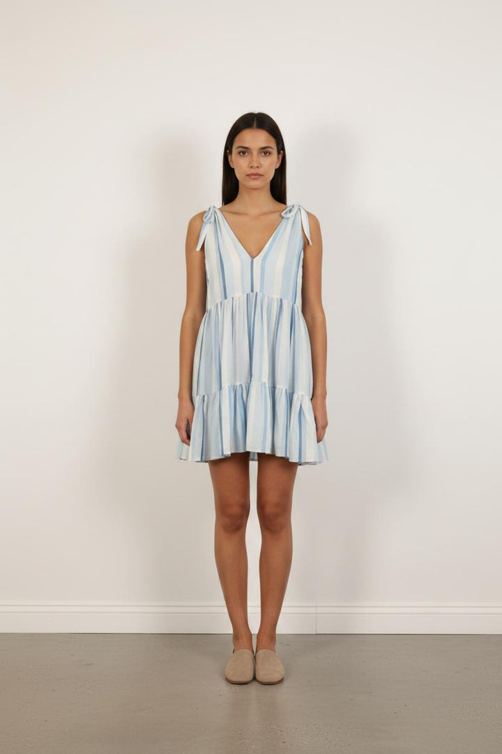 Robe Courte Bleu et Blanc - Taille M/38