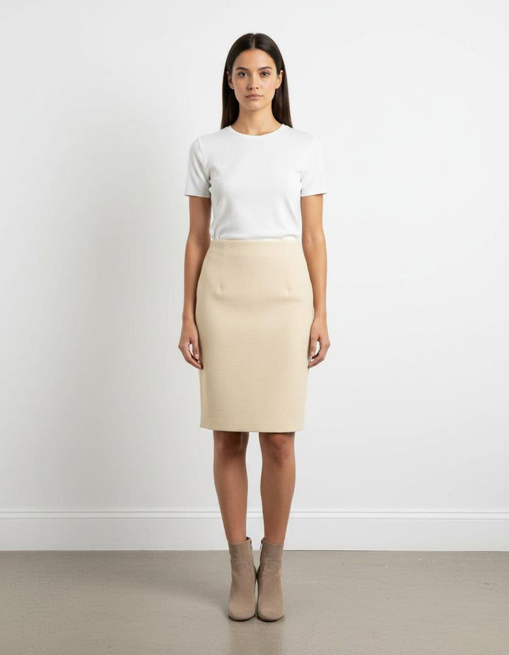 Jupe Drapée Beige - Taille S/36