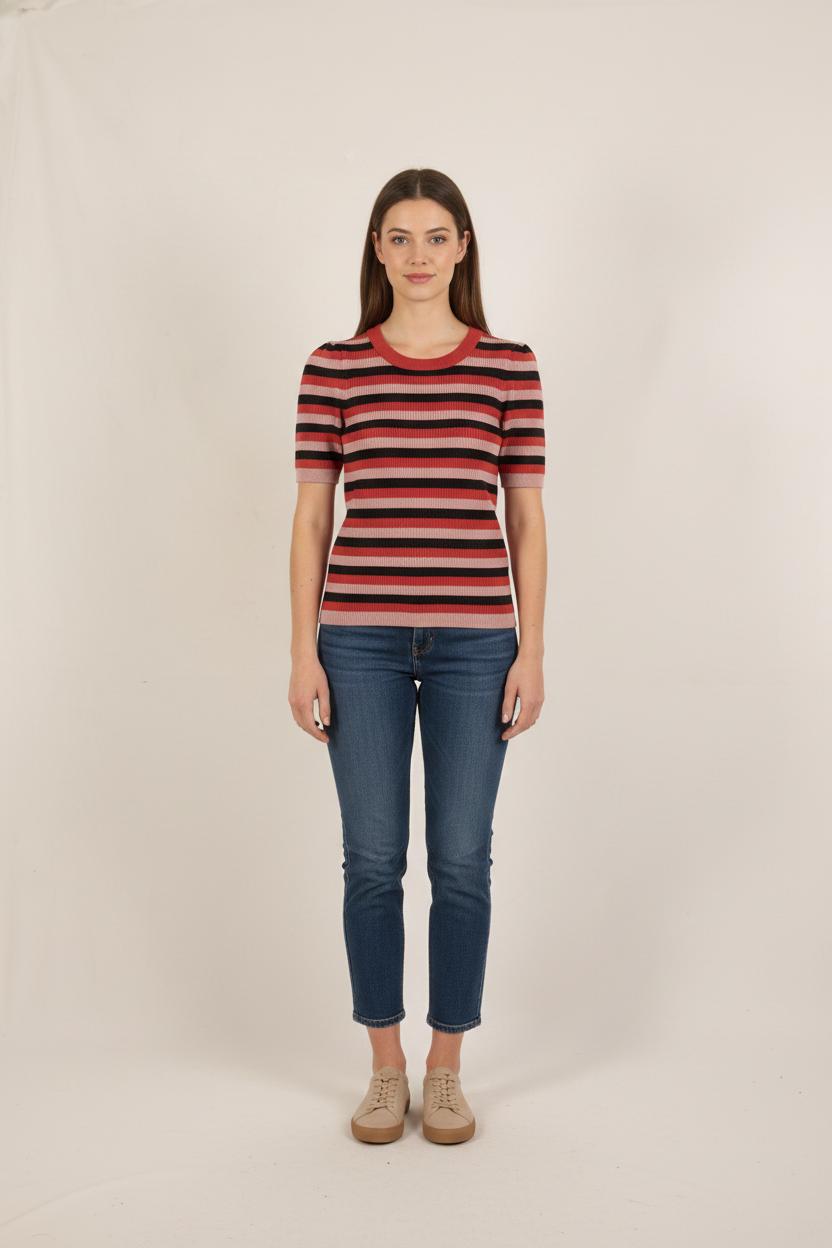 Pull Rose et Noir - Taille L/40