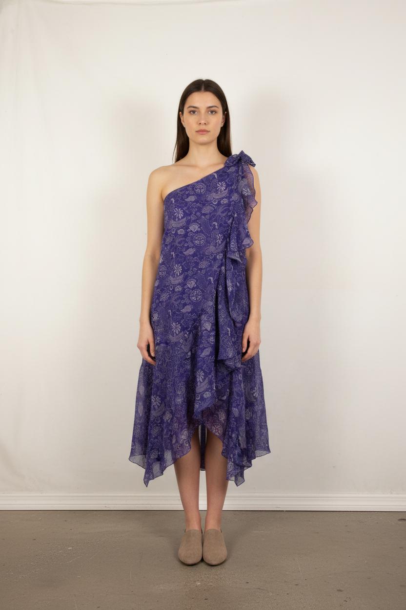 Robe Asymétrique Violette - Taille L/40