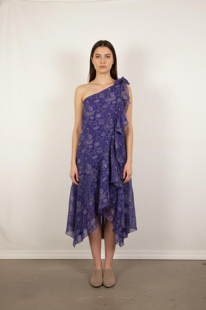 Robe Asymétrique Violette - Taille L/40