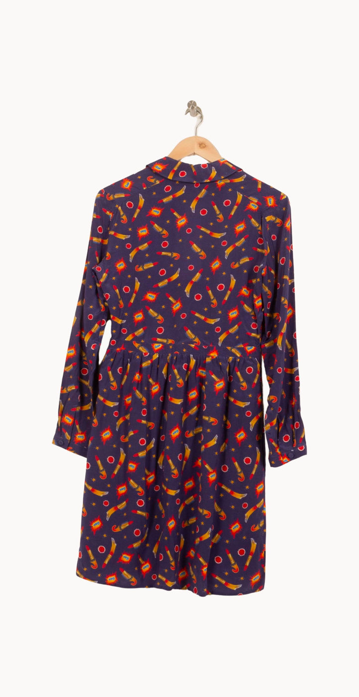 Robe Courte Bleue et Rouge - Taille S/36 de la marque Bérénice | PARAD64022 - Vendu par Paradigme - Image 4