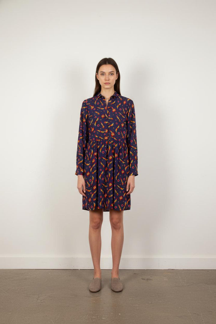 Robe Courte Bleue et Rouge - Taille S/36