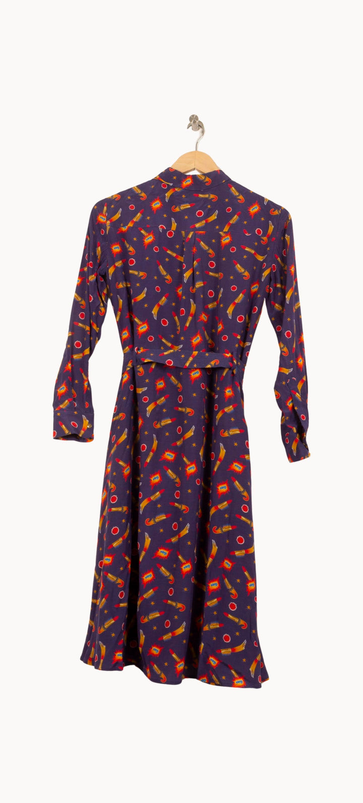 Robe Chemise Bleue et Jaune - Taille S/36 de la marque Soi Paris | PARAD64023 - Vendu par Paradigme - Image 4