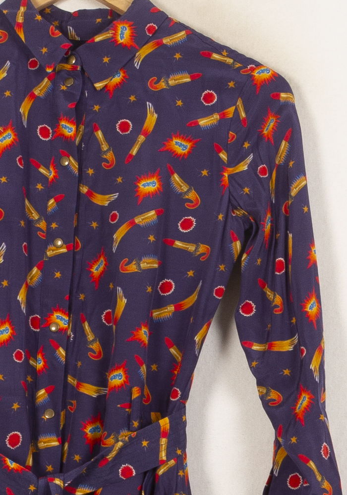 Robe Chemise Bleue et Jaune - Taille S/36 de la marque Soi Paris | PARAD64023 - Vendu par Paradigme - Image 3