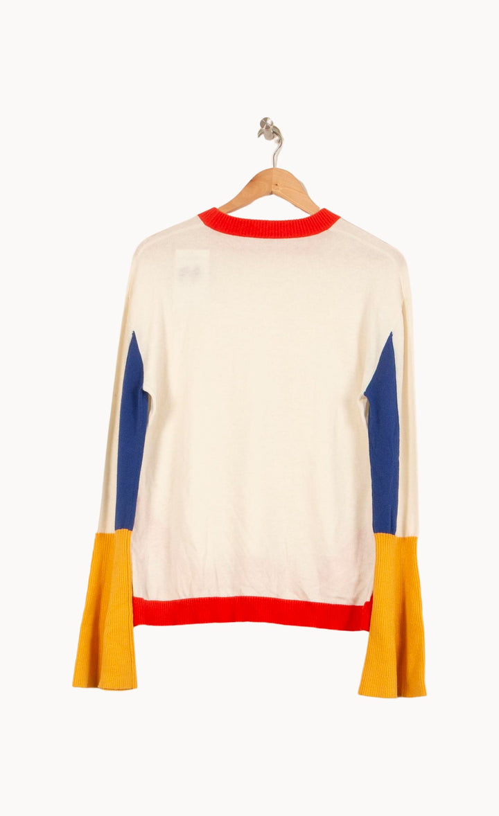 Pull Blanc Rouge Bleu et Jaune - Taille S/36 de la marque Bérénice | PARAD64026 - Vendu par Paradigme - Image 4