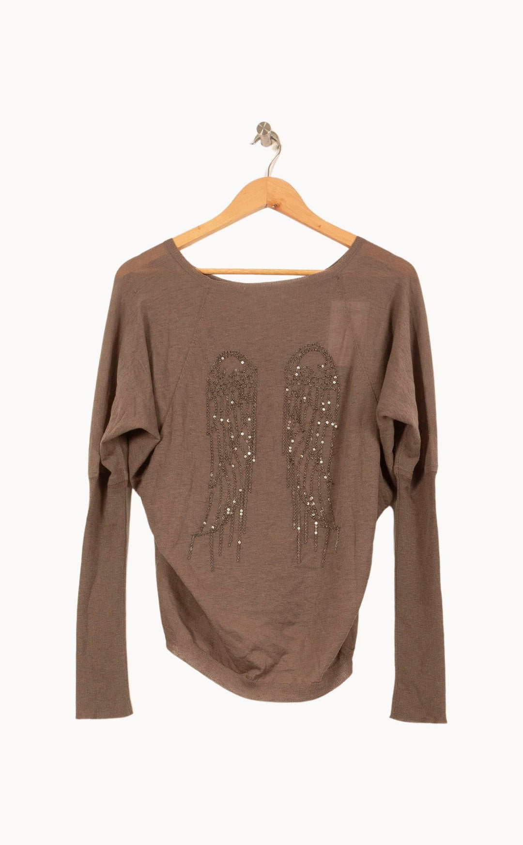 Pull Marron - Taille S/36 de la marque Bérénice | PARAD64032 - Vendu par Paradigme - Image 4